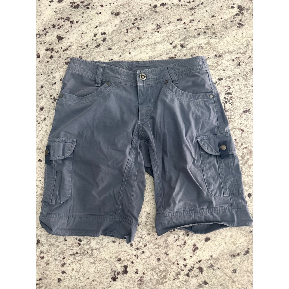 KÜHL Splash Cargo Shorts Women's Metal Blue Outdoor Hiking Utility sz 2